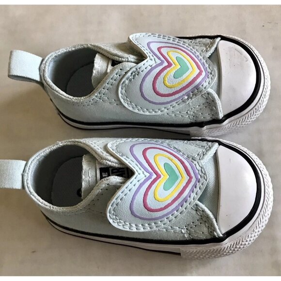 Converse Chuck Taylor All Star Heart Strap Easy-On Size 2 - Picture 2 of 6